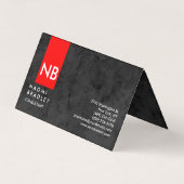 Monogram Red Gray Muster Moderner Berater Visitenkarten (Vorderseite)