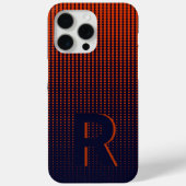 Monogram Red Halftone Modern Initial Personalisier Case-Mate iPhone Hülle (Rückseite)