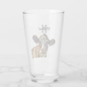 Monogram Red Holstein Cow Dairy Farm Livestock Glas (Rückseite)