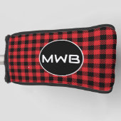 Monogram Red Kariert Golf Blade Putter Head Cover Golf Headcover (Vorderseite)