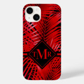 Monogram Red Palm Case-Mate iPhone Hülle (Rückseite)