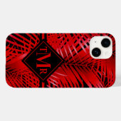 Monogram Red Palm Case-Mate iPhone Hülle (Rückseite (Horizontal))