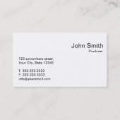 Monogram Red Square Producer Business Card Visitenkarte (Rückseite)