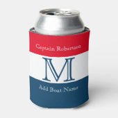 MONOGRAM Red White Blue Streifen Solid Color Dosenkühler (Kanne Vorderseite)