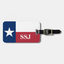Monogram Red White Blue Texas Flag