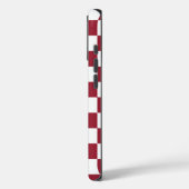 Monogram Red White Checkered Pattern Case-Mate iPhone Hülle (Rückseite / Links)