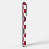 Monogram Red White Checkered Pattern Case-Mate iPhone Hülle (Rückseite / Rechts)