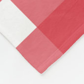 Monogram Red White Gingham Pattern Fleecedecke (Ecke)