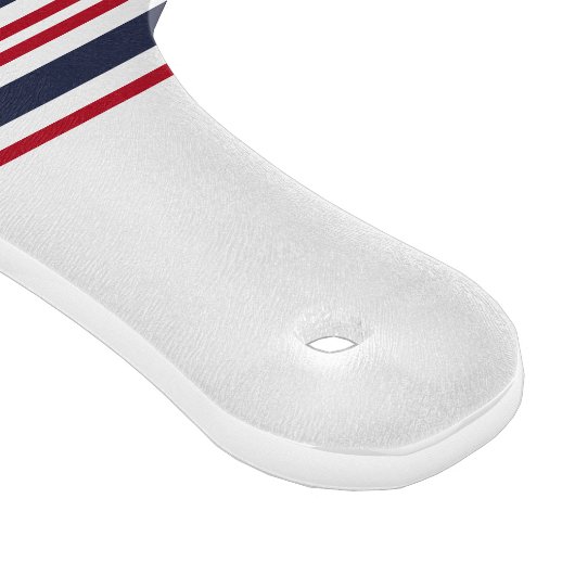 Monogram Red White Navy Blue Crab Nautic Schneidebrett (Ecke)