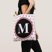 Monogram Red White Polka Dots Tasche (Von Nahem)