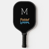 Monogram Reflection Einfach Minimalistisch modern Pickleball Schläger (Rückseite)