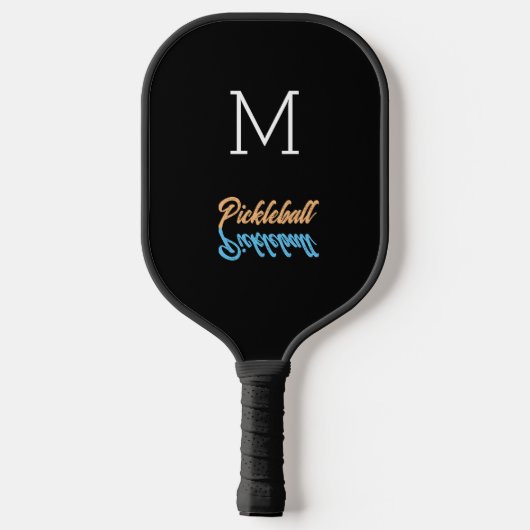 Monogram Reflection Einfach Minimalistisch modern Pickleball Schläger (Rückseite)