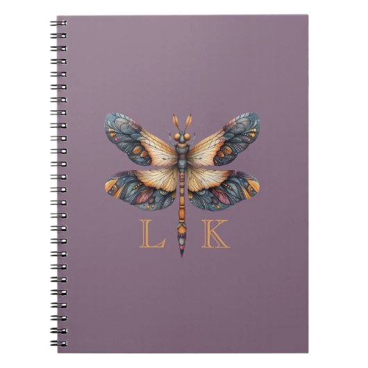 Monogram Regal Dragonfly Notizblock (Vorderseite)