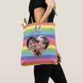 Monogram Regenbogenflagge farbenfroh Tasche (Von Nahem)