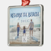 Monogram RehoBeide Beach Family Travel Souvenir Ornament Aus Metall (Links)