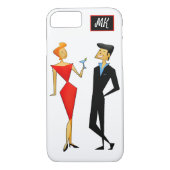 Monogram Rero 50er Couple Cocktail Party Case-Mate iPhone Hülle (Rückseite)
