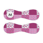 Monogram Retro Blume Skull Polka Punkt Baseball (Paneele)