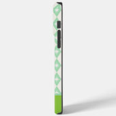 Monogram Retro Christmas Diamonds Pink & Green Case-Mate iPhone Hülle (Rückseite / Links)