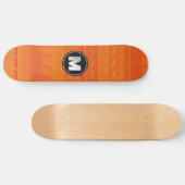 Monogram Retro Farbiges Tiermuster #9 Skateboard (Horizontal)