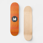 Monogram Retro Farbiges Tiermuster #9 Skateboard (Vorderseite)