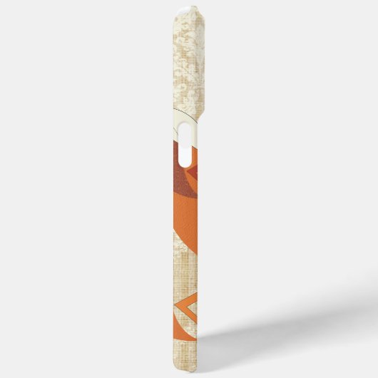 Monogram Retro Fox Art Orange Retro iPhone Case-Mate iPhone Hülle (Rückseite / Rechts)