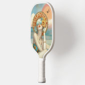 Monogram Retro Glam Summer Beach Vibes Pickleball Schläger (Links)