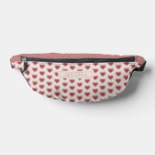 Monogram Retro Hearts Pink Burgundy Bauchtasche (Ablage )
