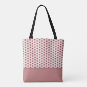 Monogram Retro Hearts Pink Burgundy Tasche (Rückseite)