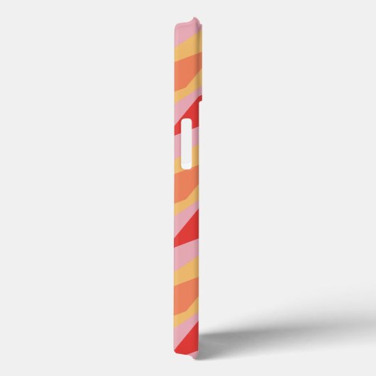 Monogram Retro Hippie 70er Pink Geometric Pastell Case-Mate iPhone Hülle (Rückseite / Rechts)