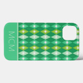 Monogram Retro Mitte des Jahrhunderts Weihnachten  Case-Mate iPhone Hülle (Rückseite (Horizontal))