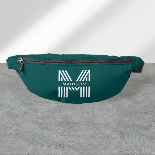 Monogram Retro Modern Aquamarin Bauchtasche
