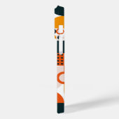Monogram Retro Orange Black Geometric Case-Mate iPhone Hülle (Rückseite / Links)