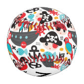 Monogram Retro Pirates Illustration Segelsport Baseball (Rückseite)