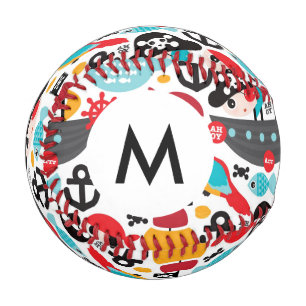Monogram Retro Pirates Illustration Segelsport Baseball