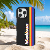 Monogram Retro Streifen iPhone Hülle