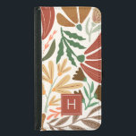 Monogram Retro Terracotta Floral Boho Geldbeutel Hülle Für Das Samsung Galaxy S5<br><div class="desc">Monogram Retro Terracotta Floral Boho Samsung Galaxy S5 Ballett Case. Perfekt als maßgeschneidertes Geschenk an ein Mädchen,  eine Tochter,  einen Freund oder einen Offizier.</div>