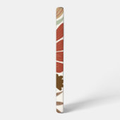 Monogram Retro Terracotta Floral Boho Samsung Galaxy Hülle (Linke Seite)