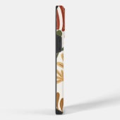 Monogram Retro Terrakotta Blumen Boho iPhone Hülle (Rechte Seite)