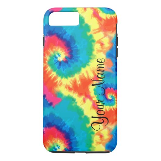 Monogram Retro Tie Dye Case-Mate iPhone Hülle (Rückseite)