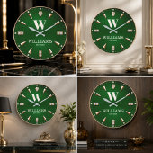 Monogram retro vintage modern luxury große wanduhr