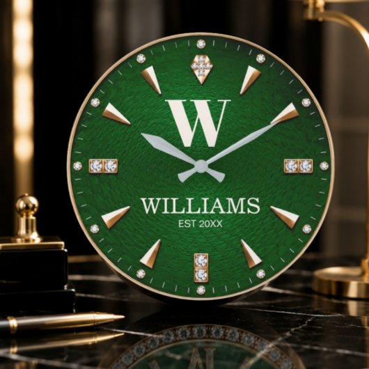 Monogram retro vintage modern luxury große wanduhr