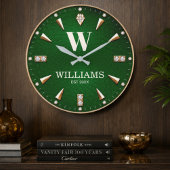 Monogram retro vintage modern luxury große wanduhr