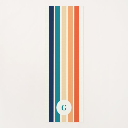 Monogram Retro Yogamatte (Vorderseite)