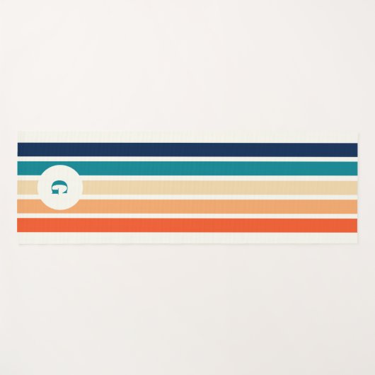 Monogram Retro Yogamatte (Vorderseite (Horizontal))