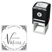Monogram Return Address Self-inking Stamp Permastempel (Beispiel)