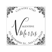 Monogram Return Address Self-inking Stamp Permastempel (Design)