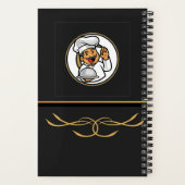 Monogram Rezepte für das Personalisierte Black Gol Notizblock (Rückseite)