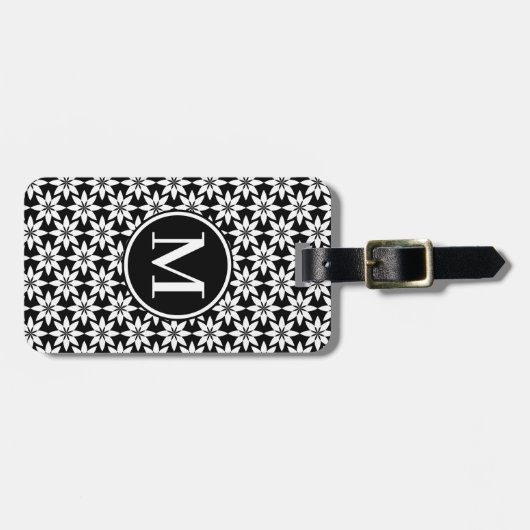 Monogram RF Black Clematis Gepäckanhänger (Vorderseite horizontal)