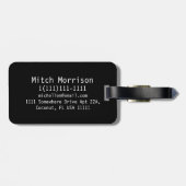 Monogram RF Black Double Diamond Gepäckanhänger (Rückseite horizontal)