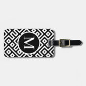 Monogram RF Black Tribal Maze Gepäckanhänger (Vorderseite horizontal)